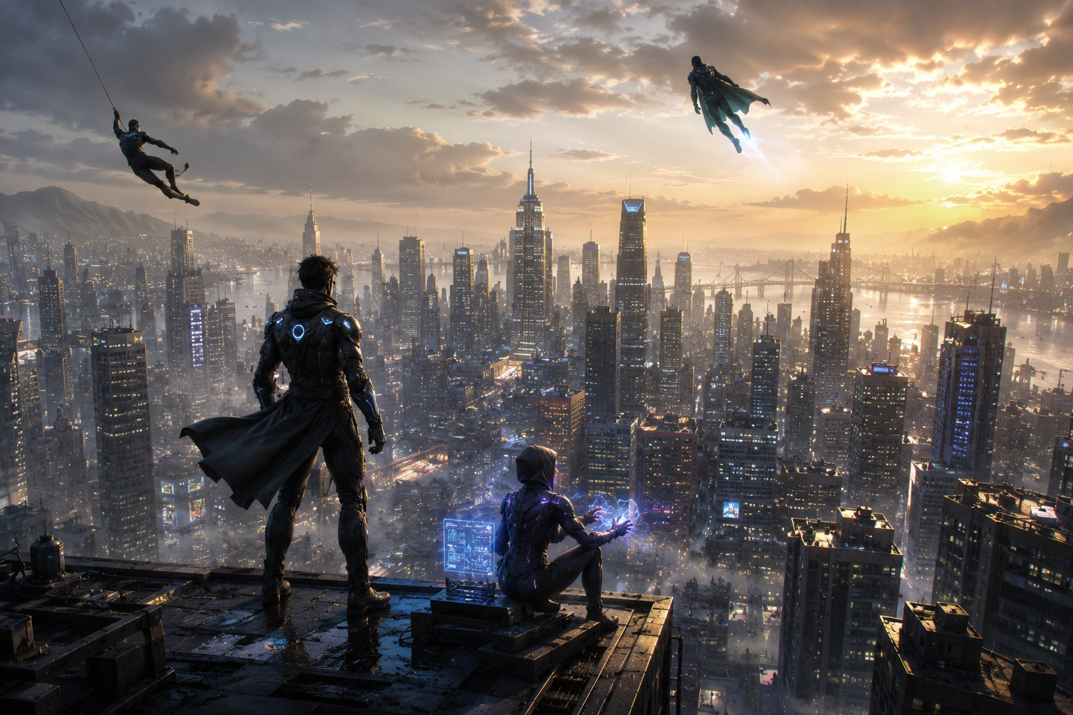 Open-world superhero games featuring heroes exploring a large city environment